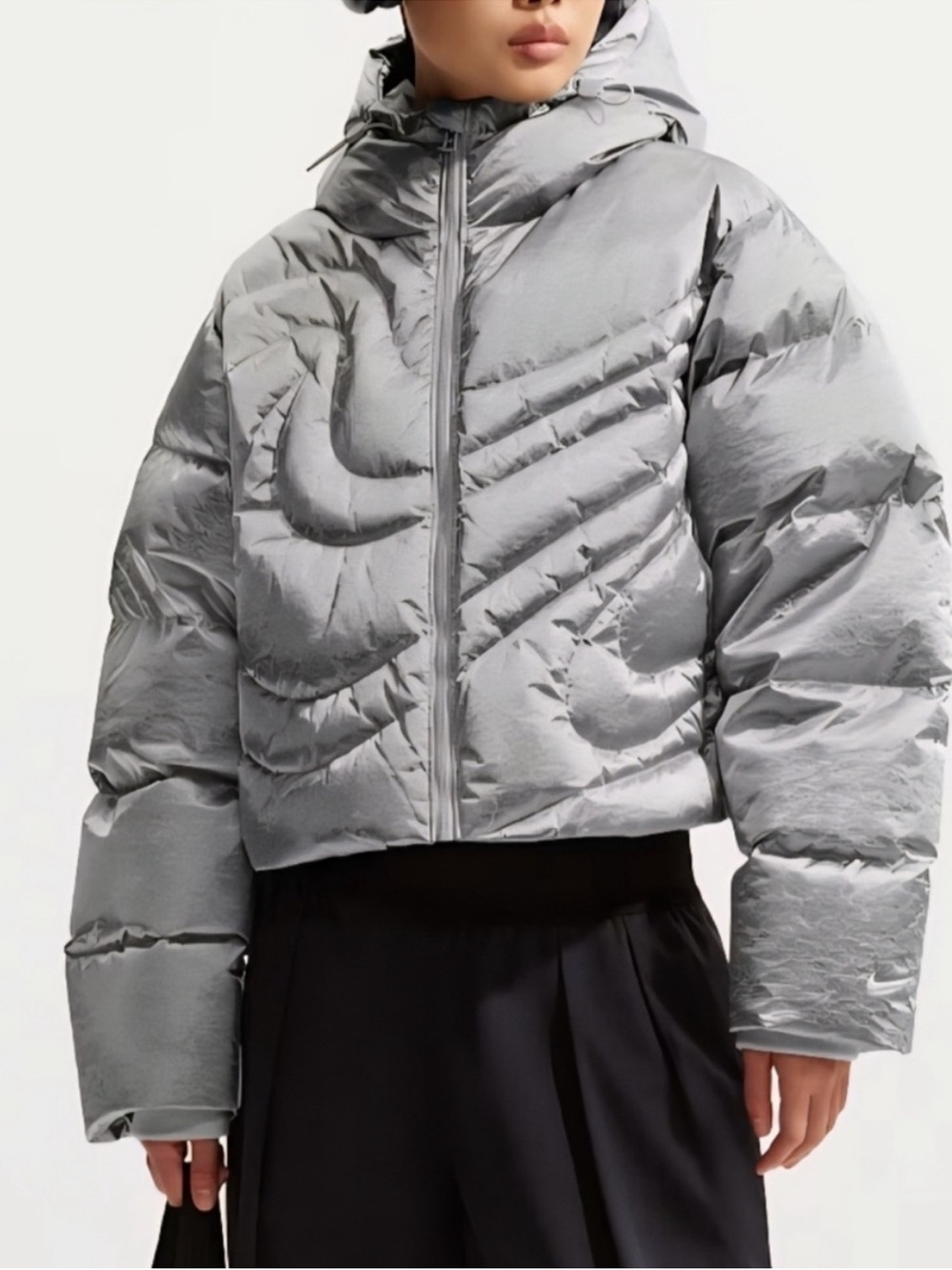Nike Sportswear Swoosh Women's Metallic Therma-FIT Oversized Down Puffer Jacket
